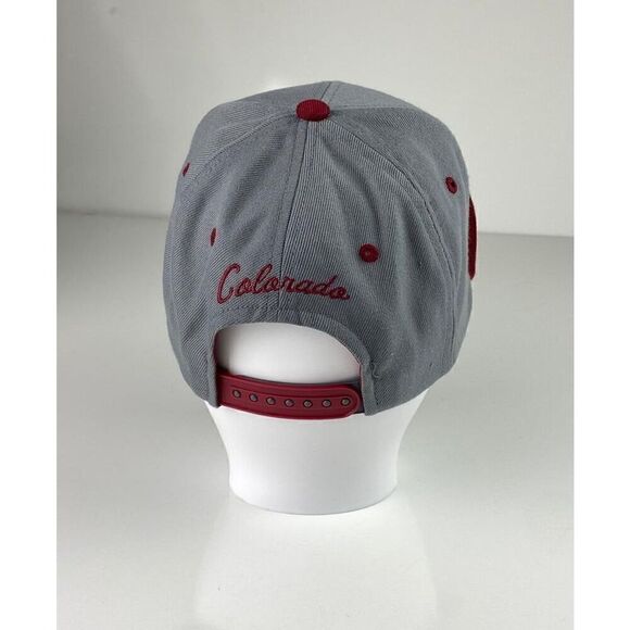 Zephyr NHL Colorado Avalanche Flat Bill SnapBack Hat Gray Burgundy Youth - Picture 5 of 7
